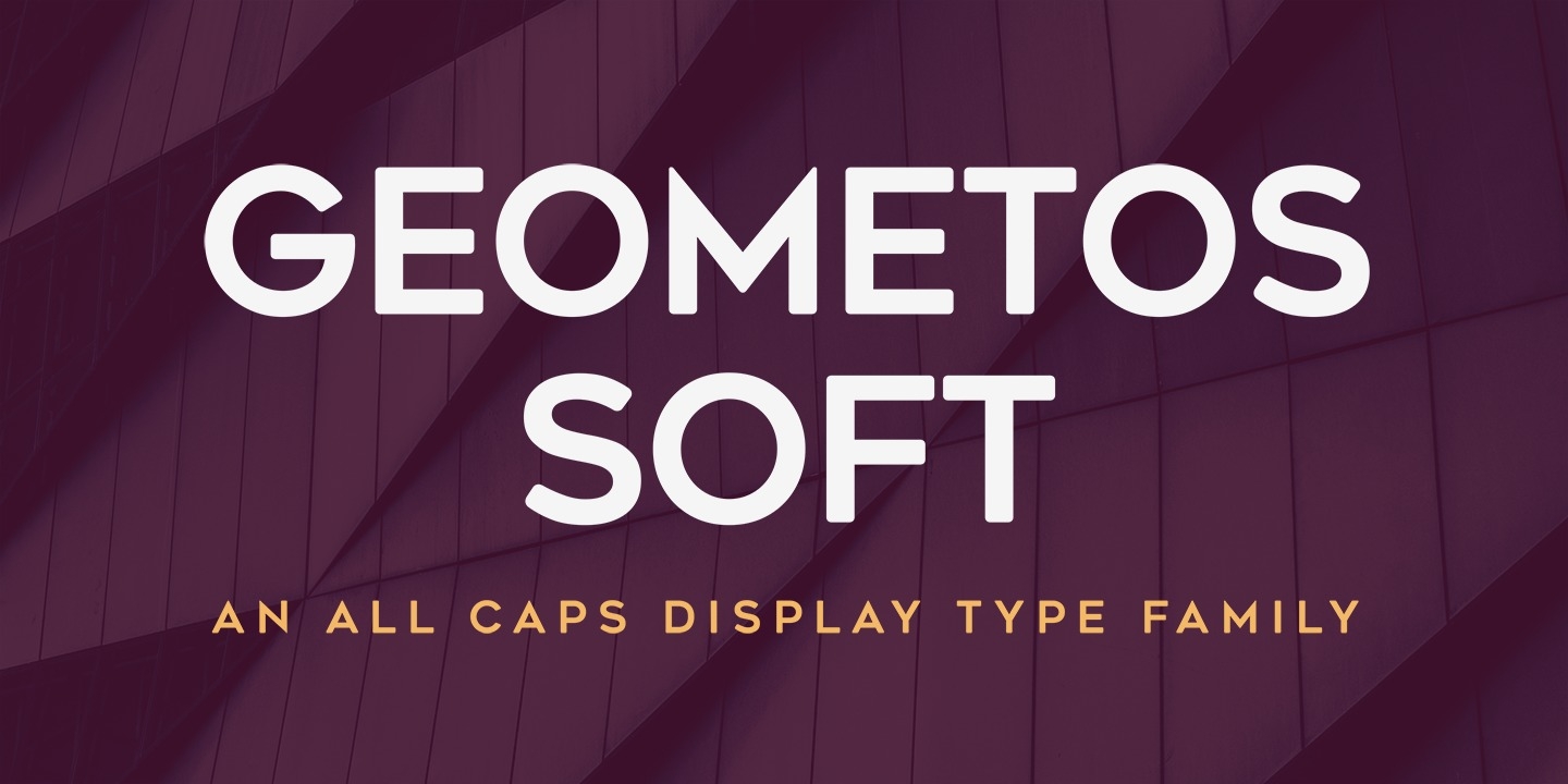 Пример шрифта Geometos Soft